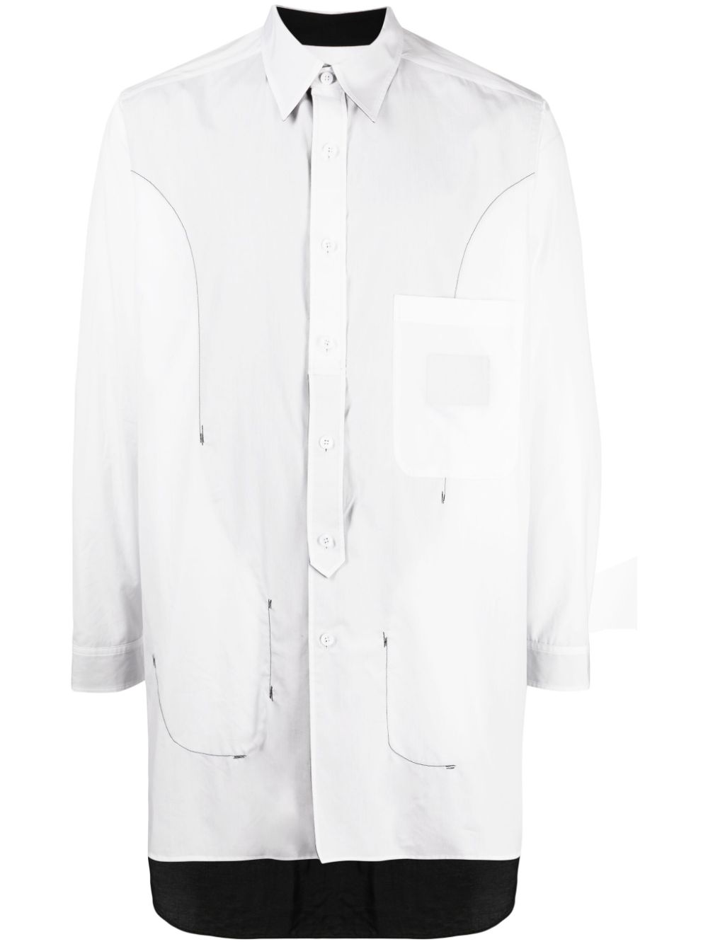 Reversible cotton shirt - White