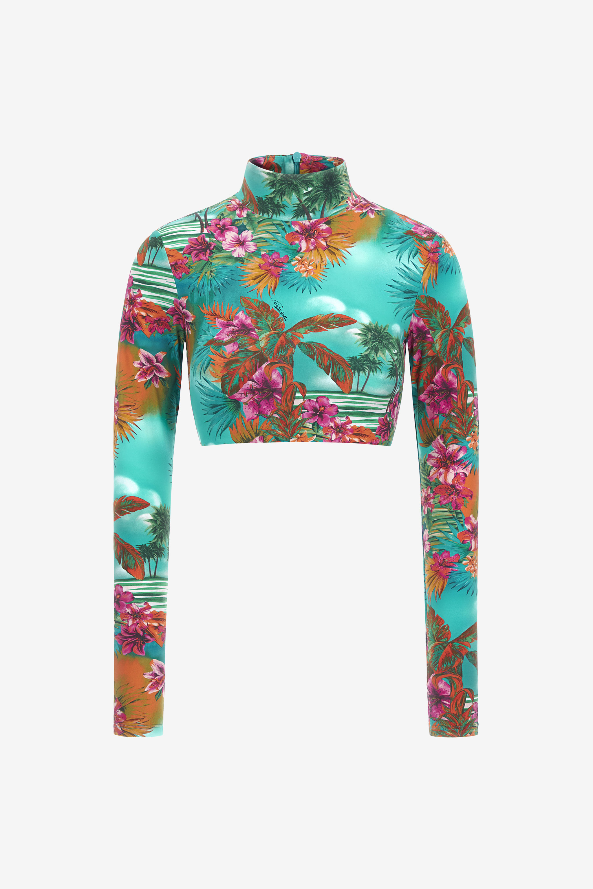 Crop Top Hawaii Print