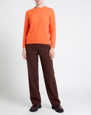 Woman Sweater Orange Size L Cashmere, Silk, Polyester