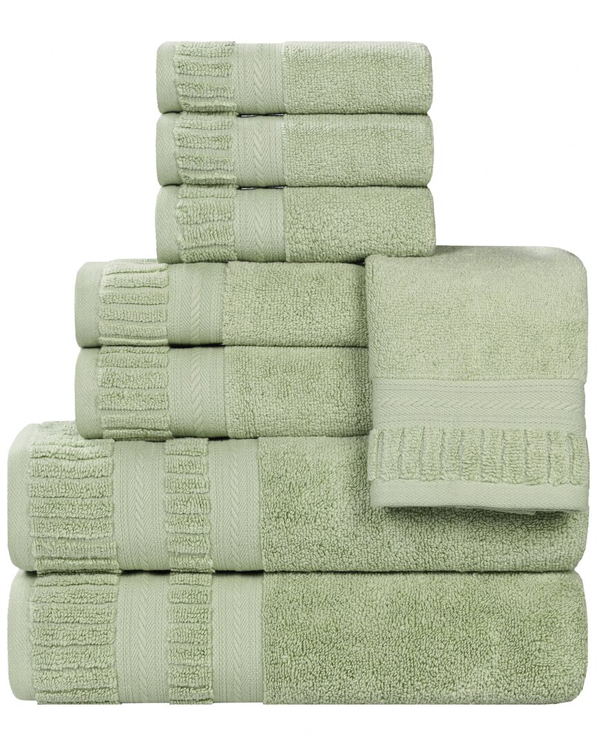Venice Zero Twist Cotton Medium Weight Soft Absorbent 8pc Towel Set