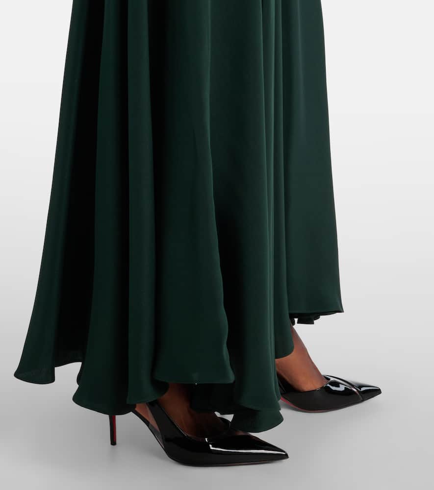 Bow-detail silk cocktail dress