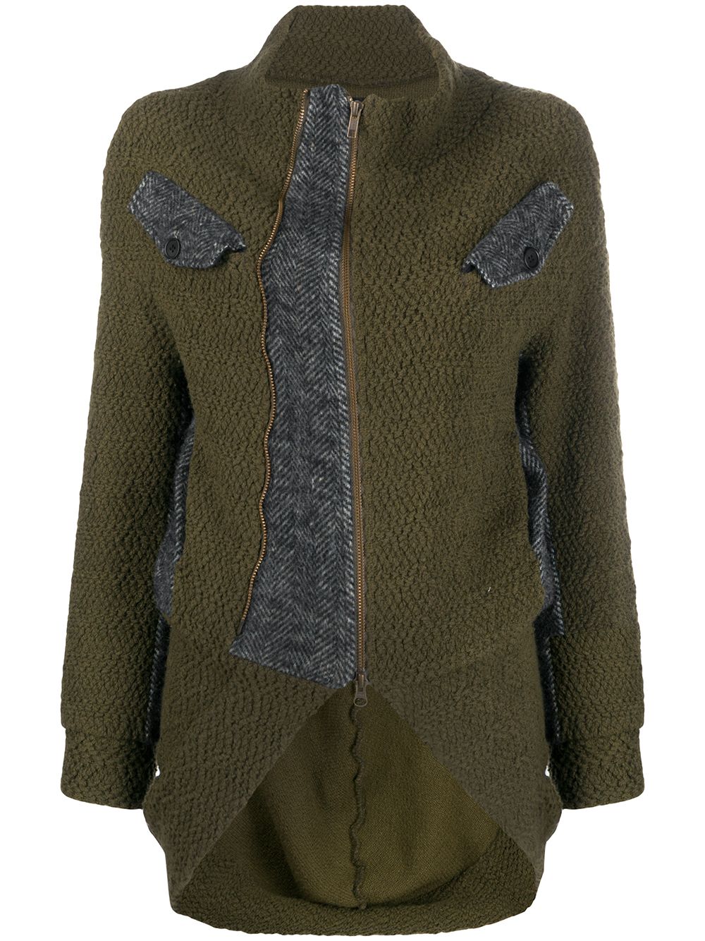 1990s Ys woven tail jacket - Green