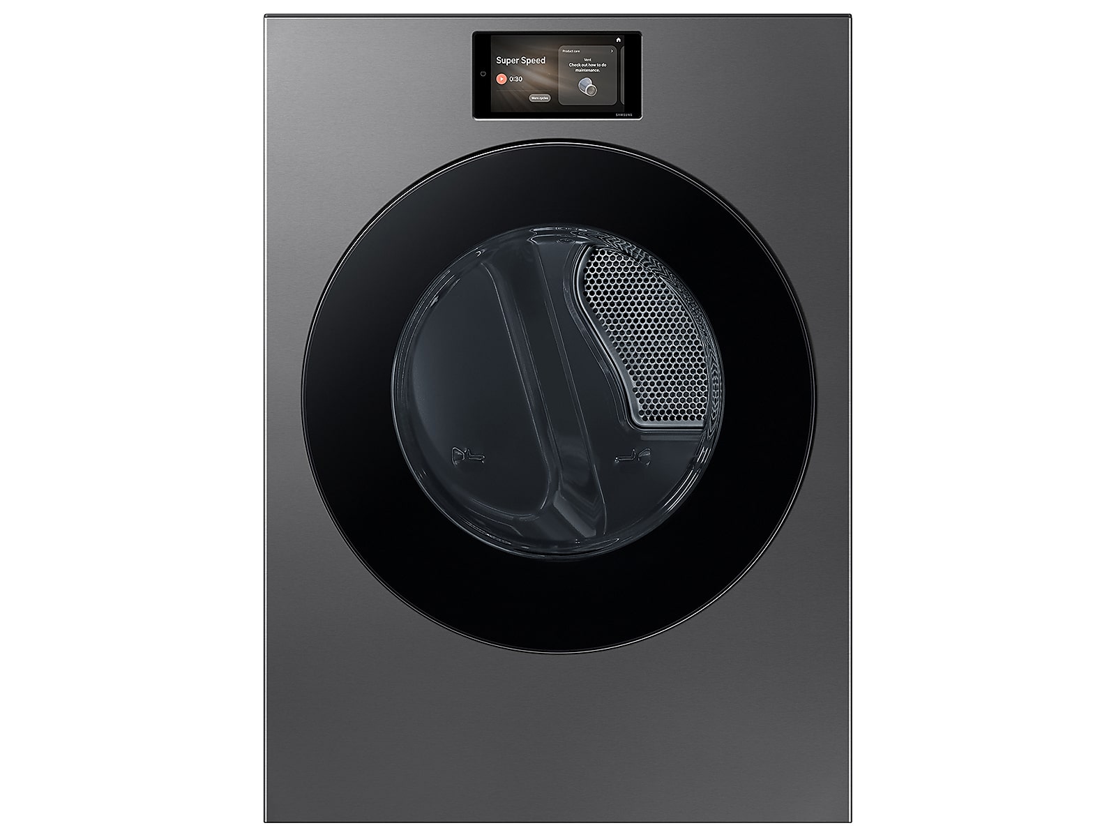 7.6 cu. ft. Bespoke AI Ultra Capacity Front Load Electric Dryer with AI Home and AI OptiDry+ in Dark Steel(DV90F53AESA3)