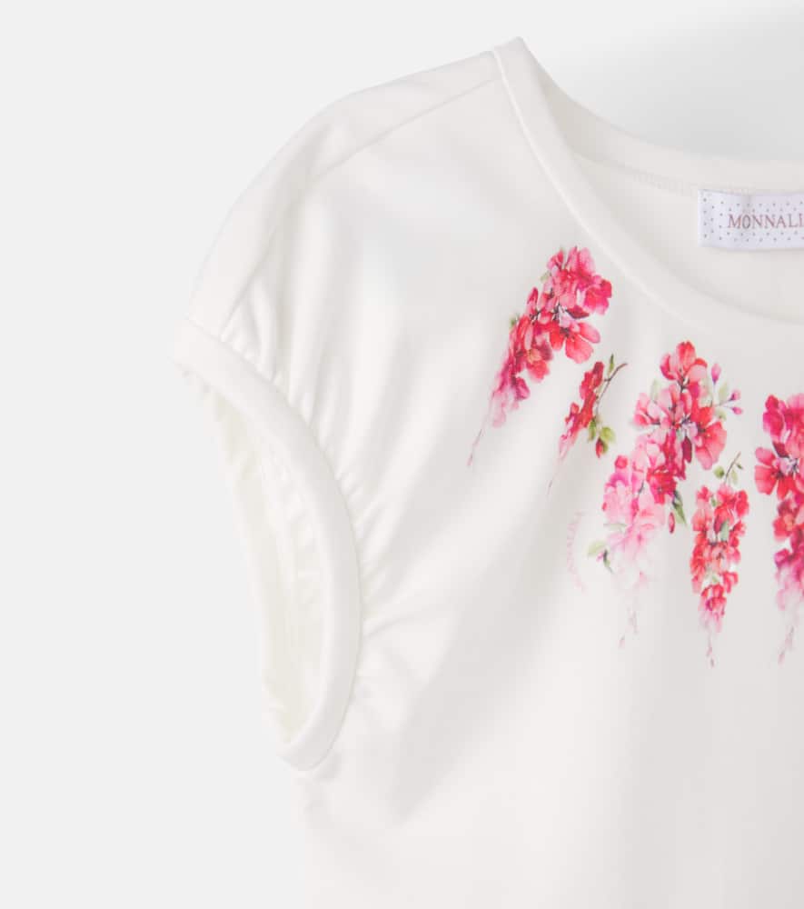 Floral jersey top