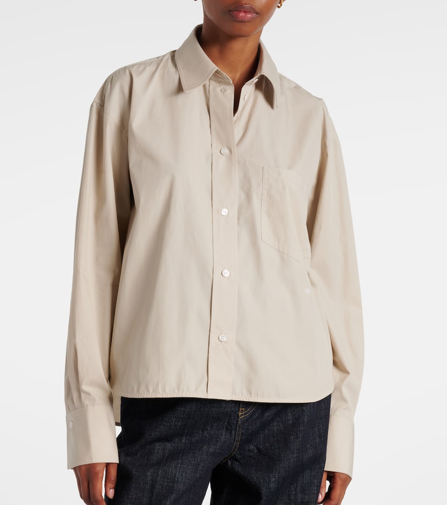 Cropped cotton shirt