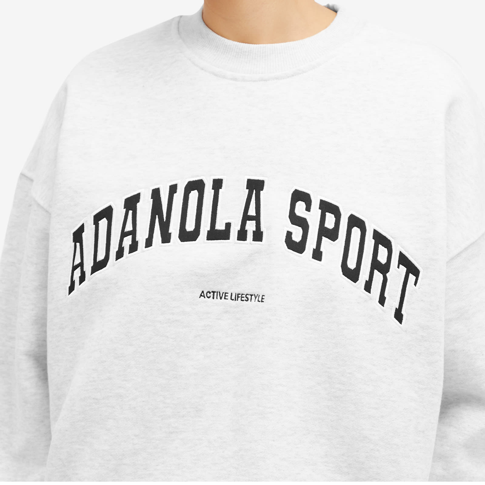 Women's AS Oversized Sweatshirt in Light Grey, Size Large 