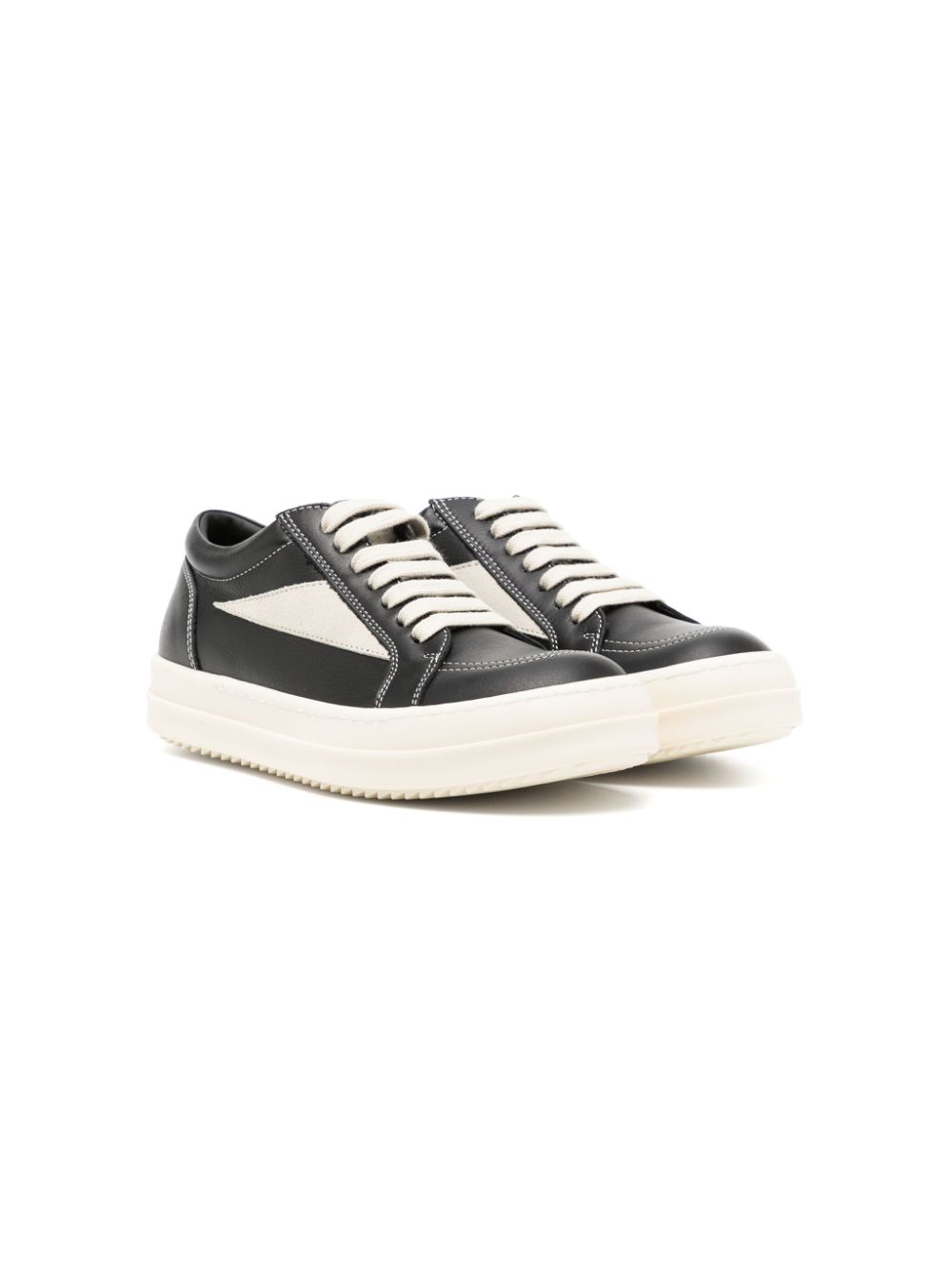 Two-tone lace-up sneakers - Black