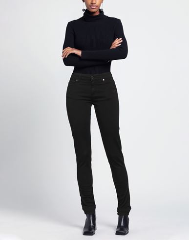 G. sel Woman Pants Black Size 25 Cotton, Elastane