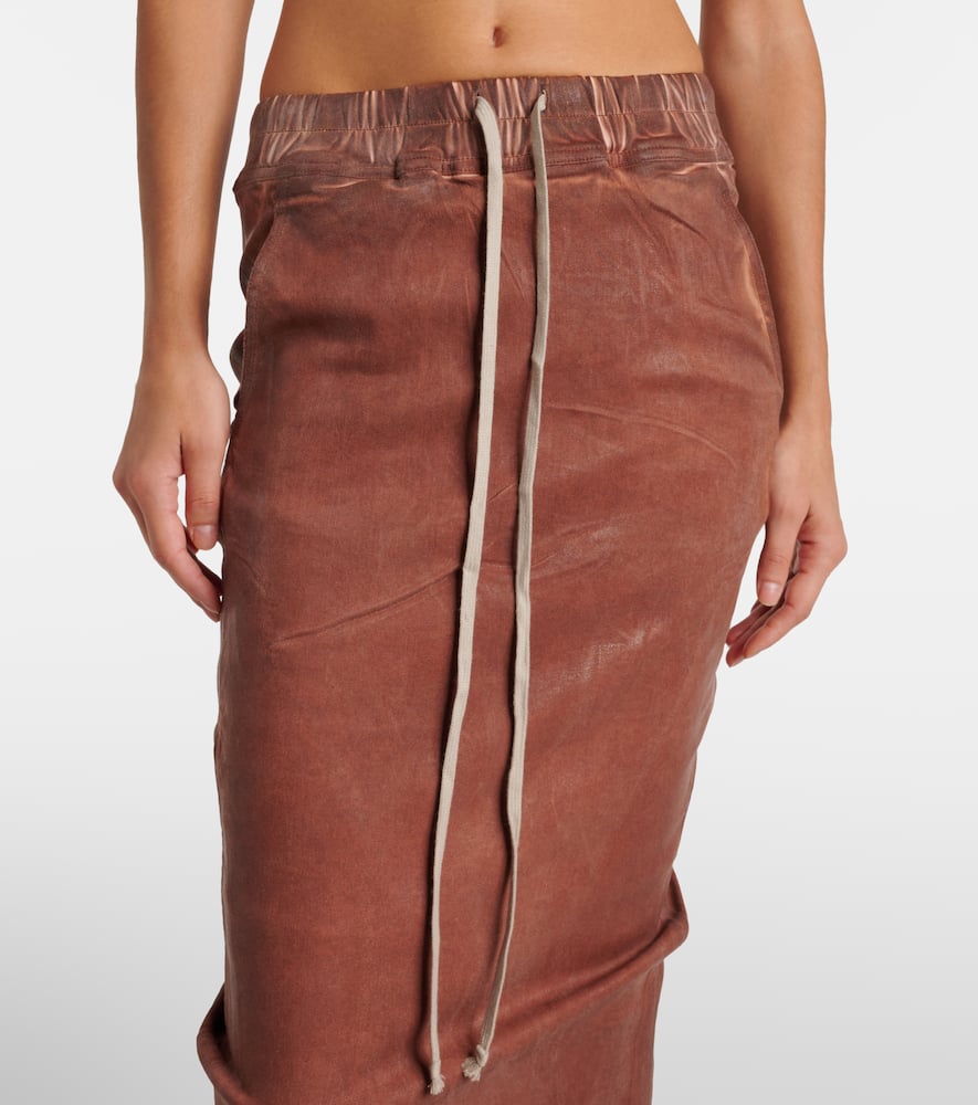 Denim maxi skirt
