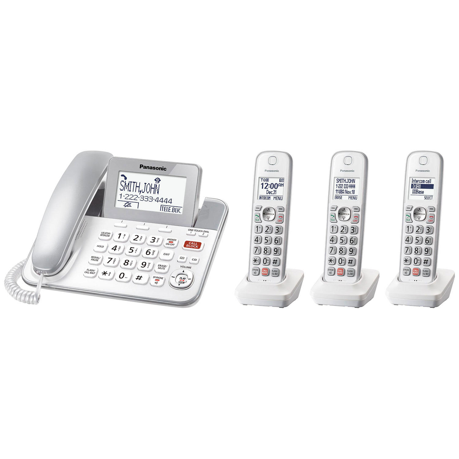 KX-TGF853S2 DECT 6.0 Expandable Corded/Cordless Phone System