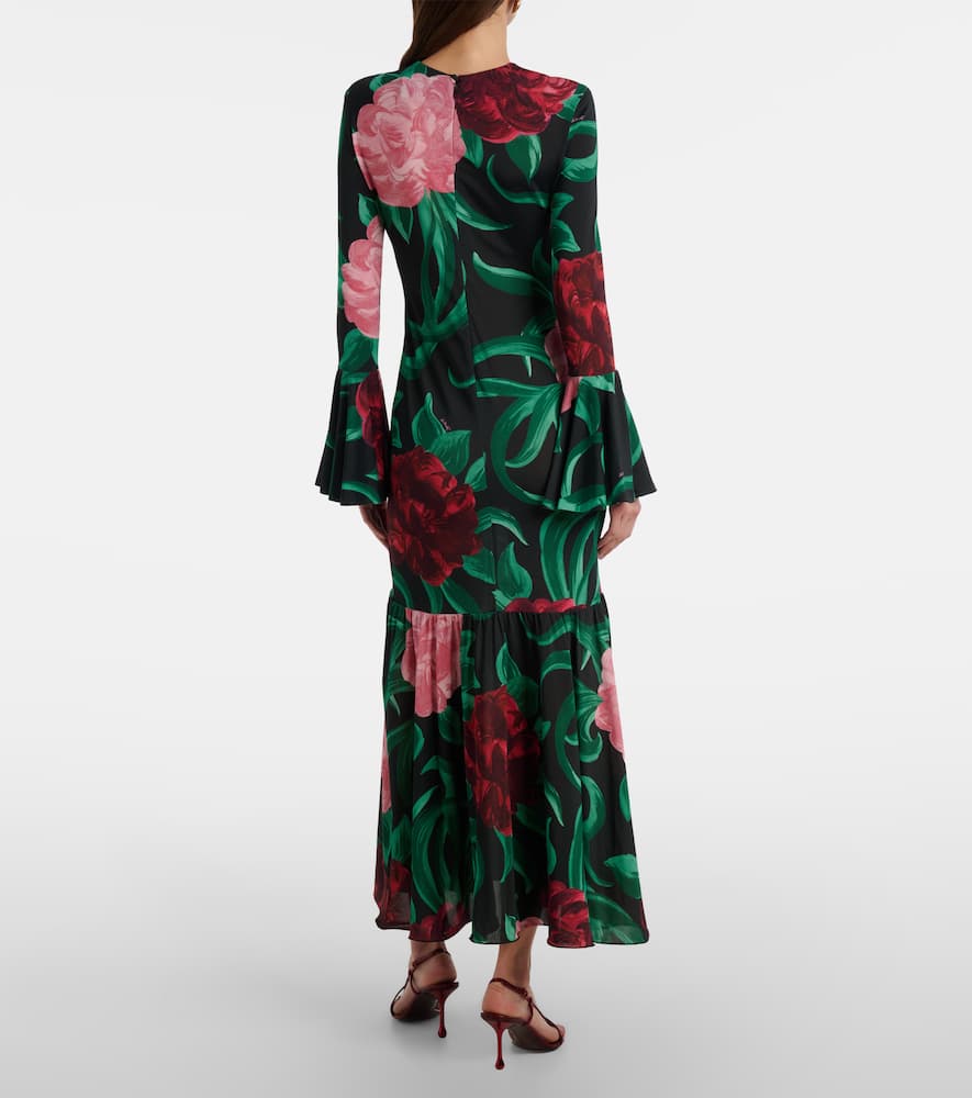 Alba floral jersey midi dress