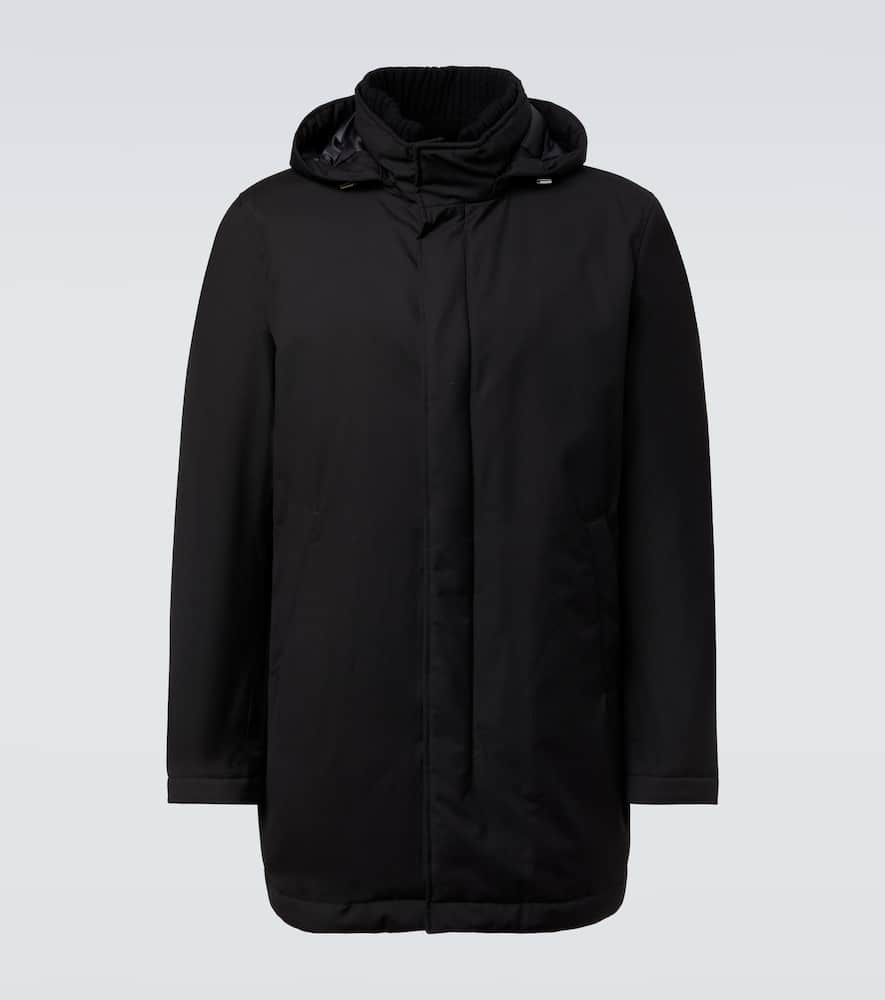 Hooded down jacket