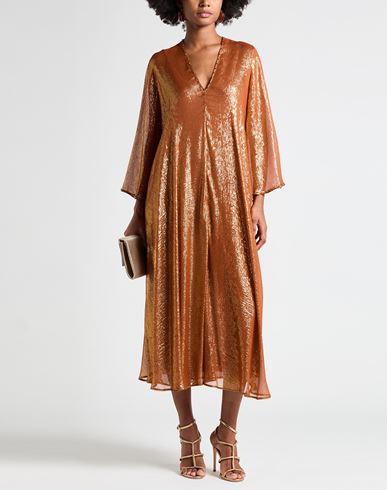 Forte_forte Woman Midi dress Tan Size 3 Polyamide