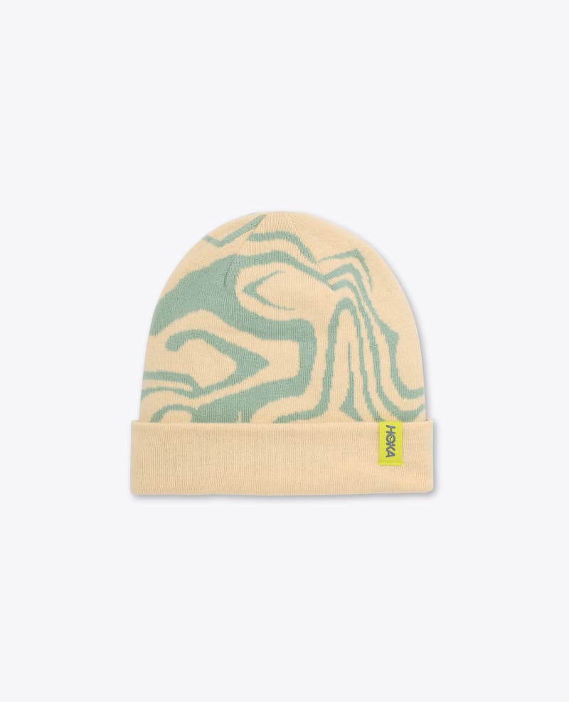 HOKA Winter Beanie Hiking Shoes in Oak/Aloe Vera