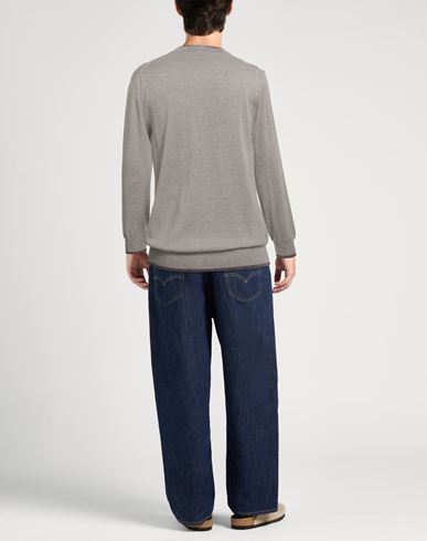 Grifoni Man Sweater Taupe Size 42 Virgin Wool