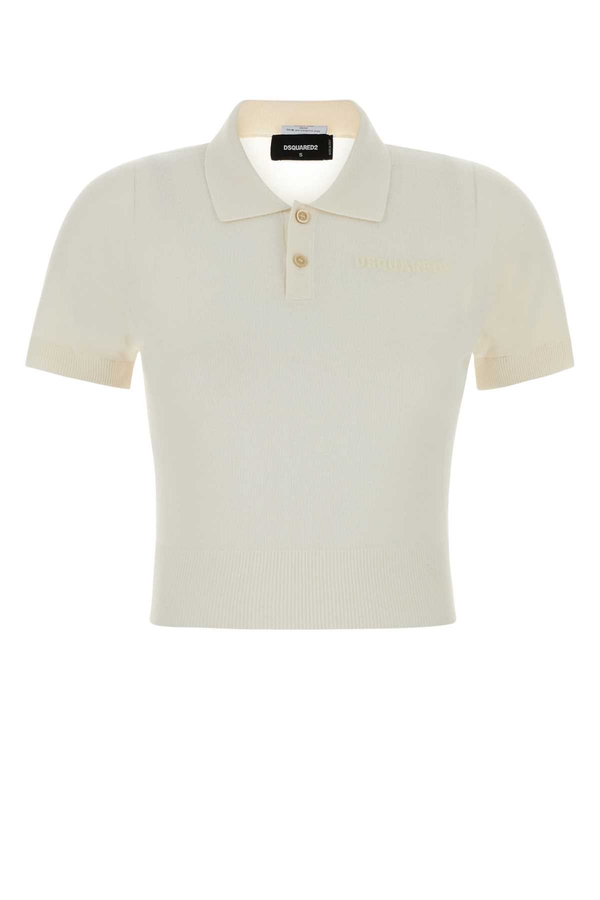 Knit Polo Shirt — White
