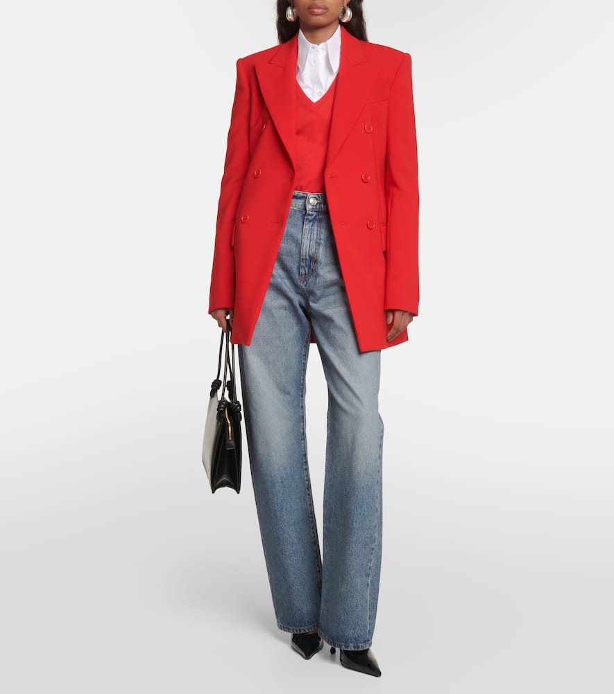 Vischio double-breasted wool-blend blazer