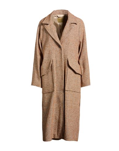 Momoní Woman Coat Beige Size 6 Cotton, Polyester, Acrylic, Wool, Polyamide