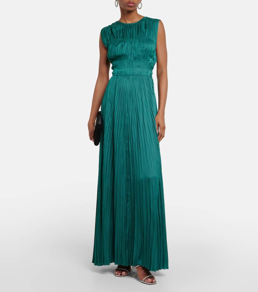 Ulla Johnson Delia pleated satin gown
