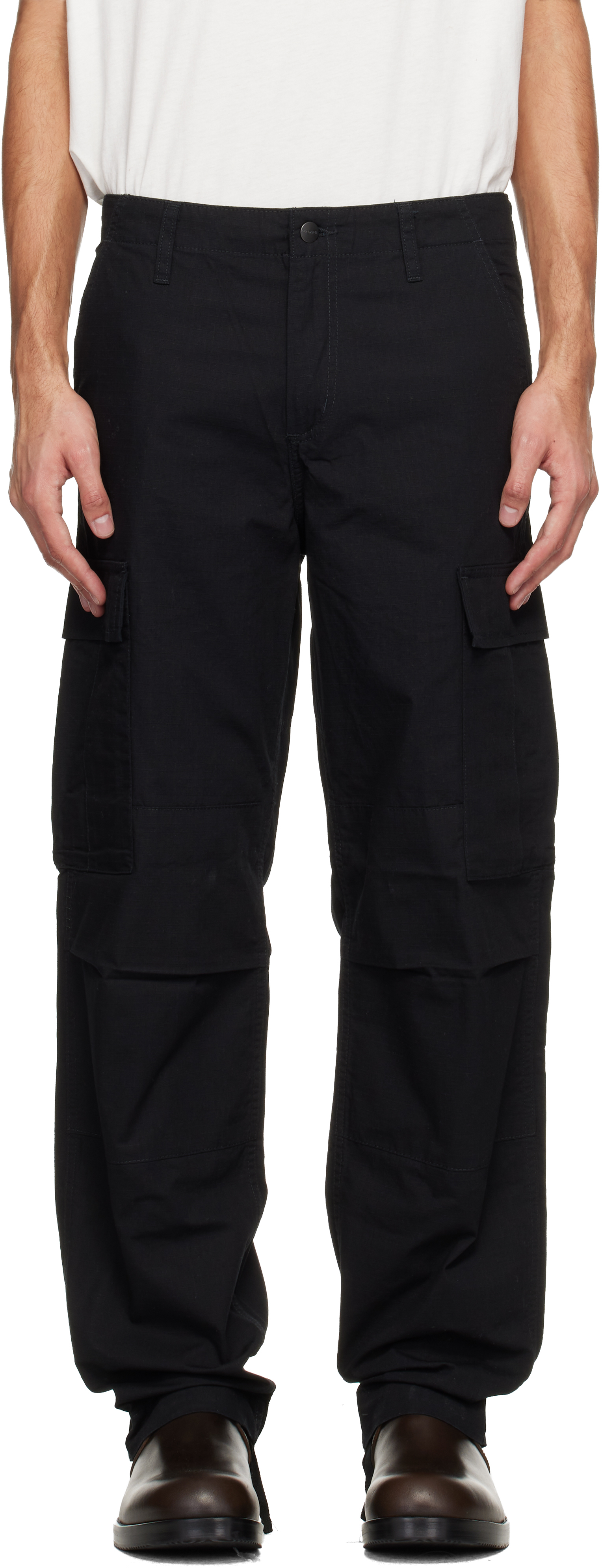 Black Regular Cargo Pants