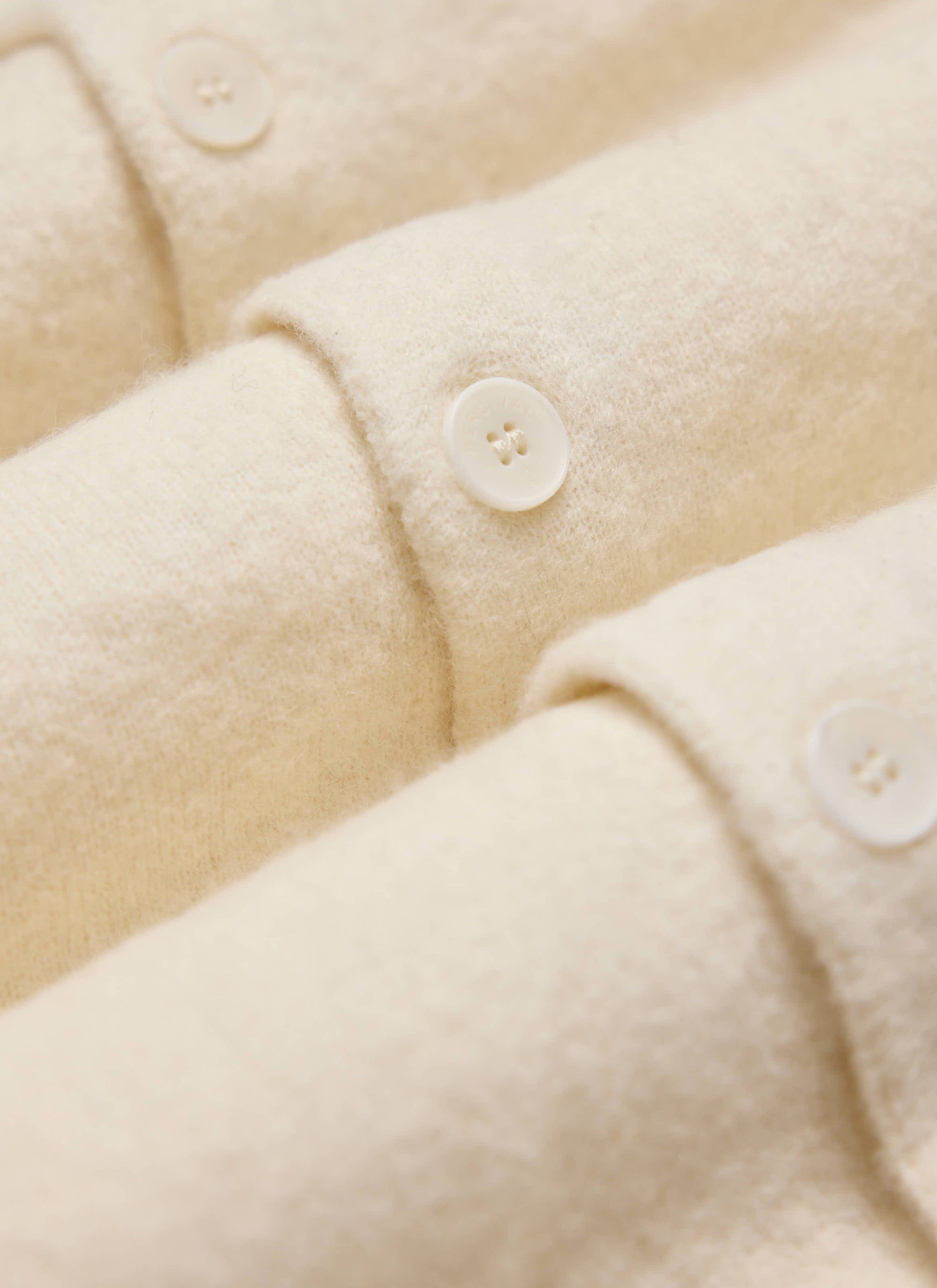 Archive Soft Knitted Collared Cardigan Cream