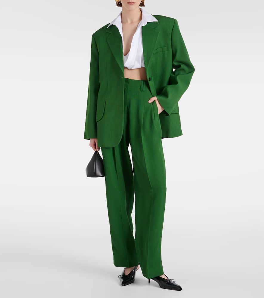 Le Pantalon Titolo high-rise wide-leg pants