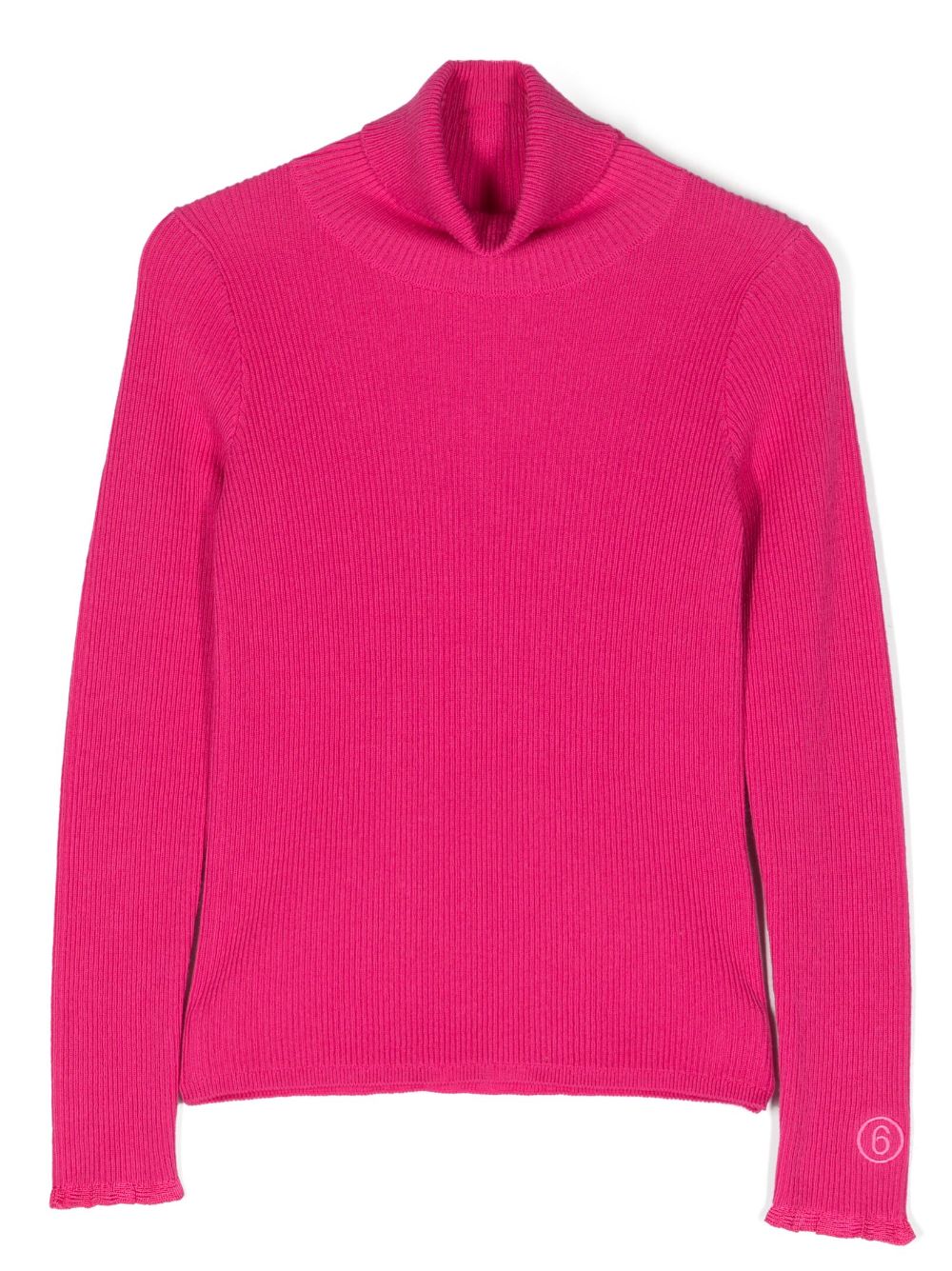 Roll-neck long-sleeve top - Pink