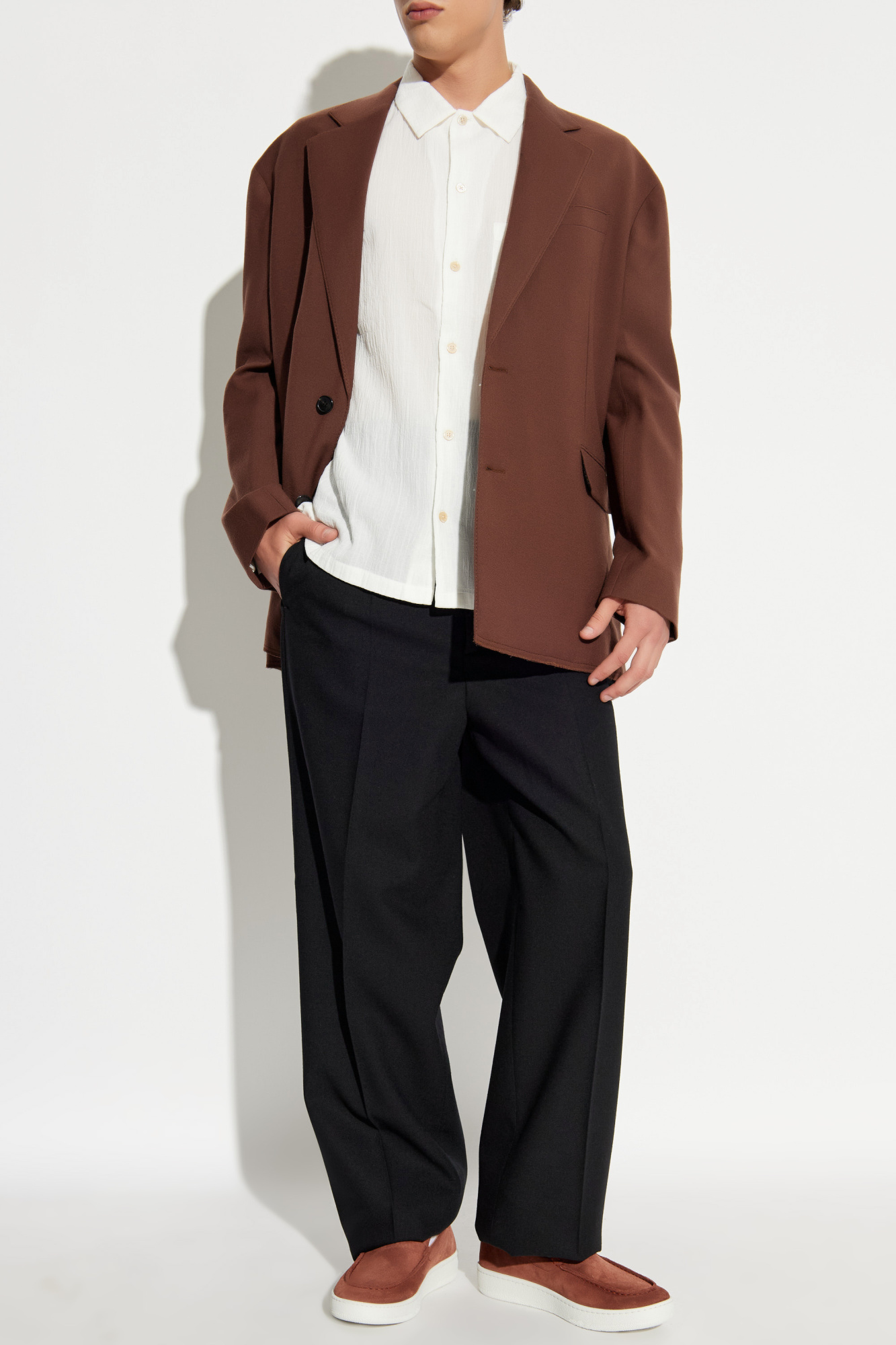 Wool Blazer, Men's, Brown