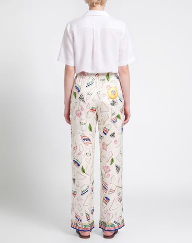 Woman Pants White Size S Silk