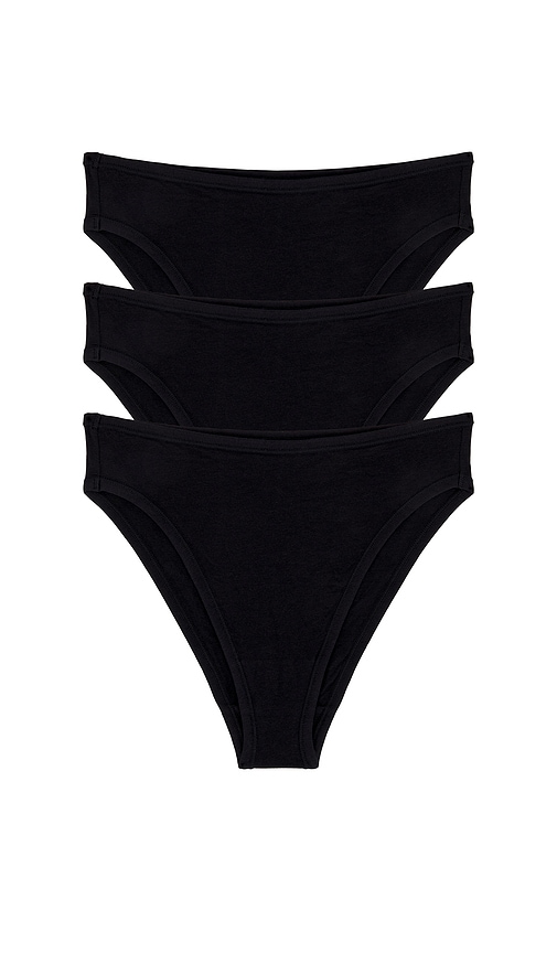 Negative Underwear Cloud Cotton French Cut Brief 3-pack in Black. - XL/XXL also in M/L