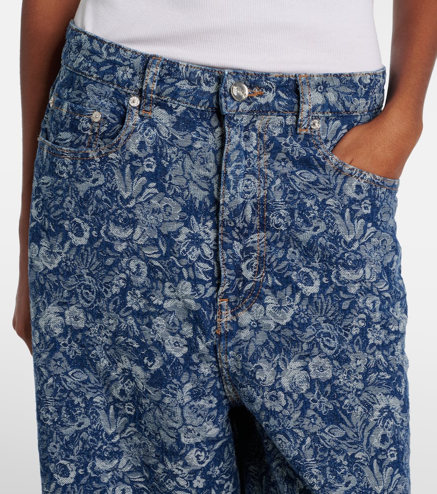 Tapestry wide-leg jeans