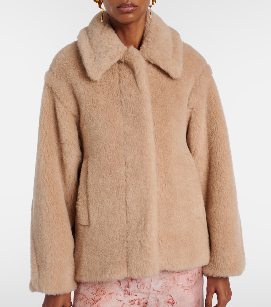 Tritone cropped teddy jacket