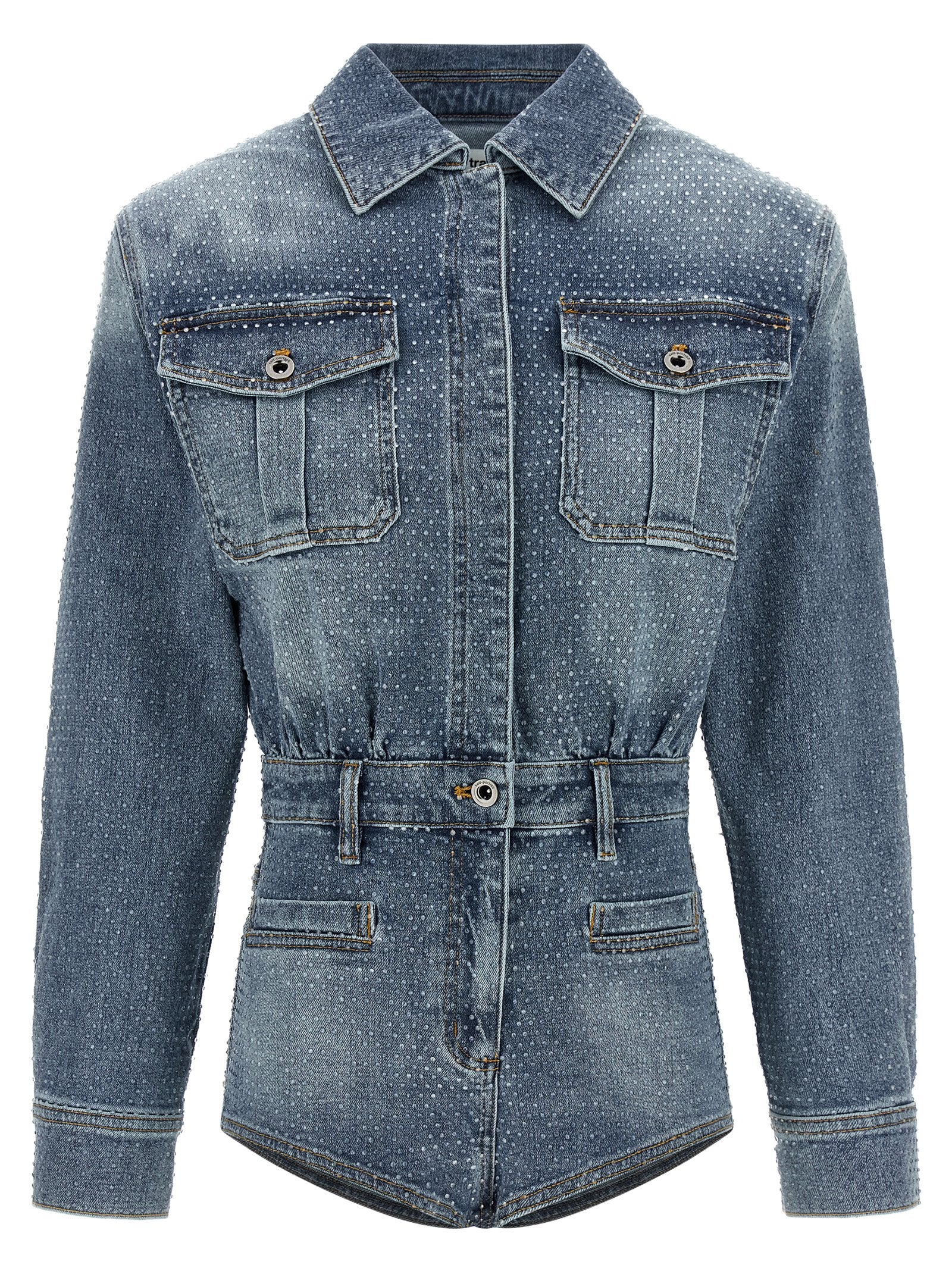 Rhinestone Denim Jumpsuit