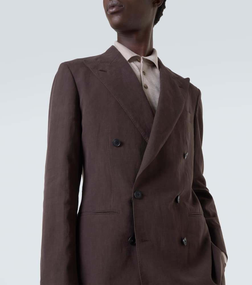Saman Amel Linen canvas blazer