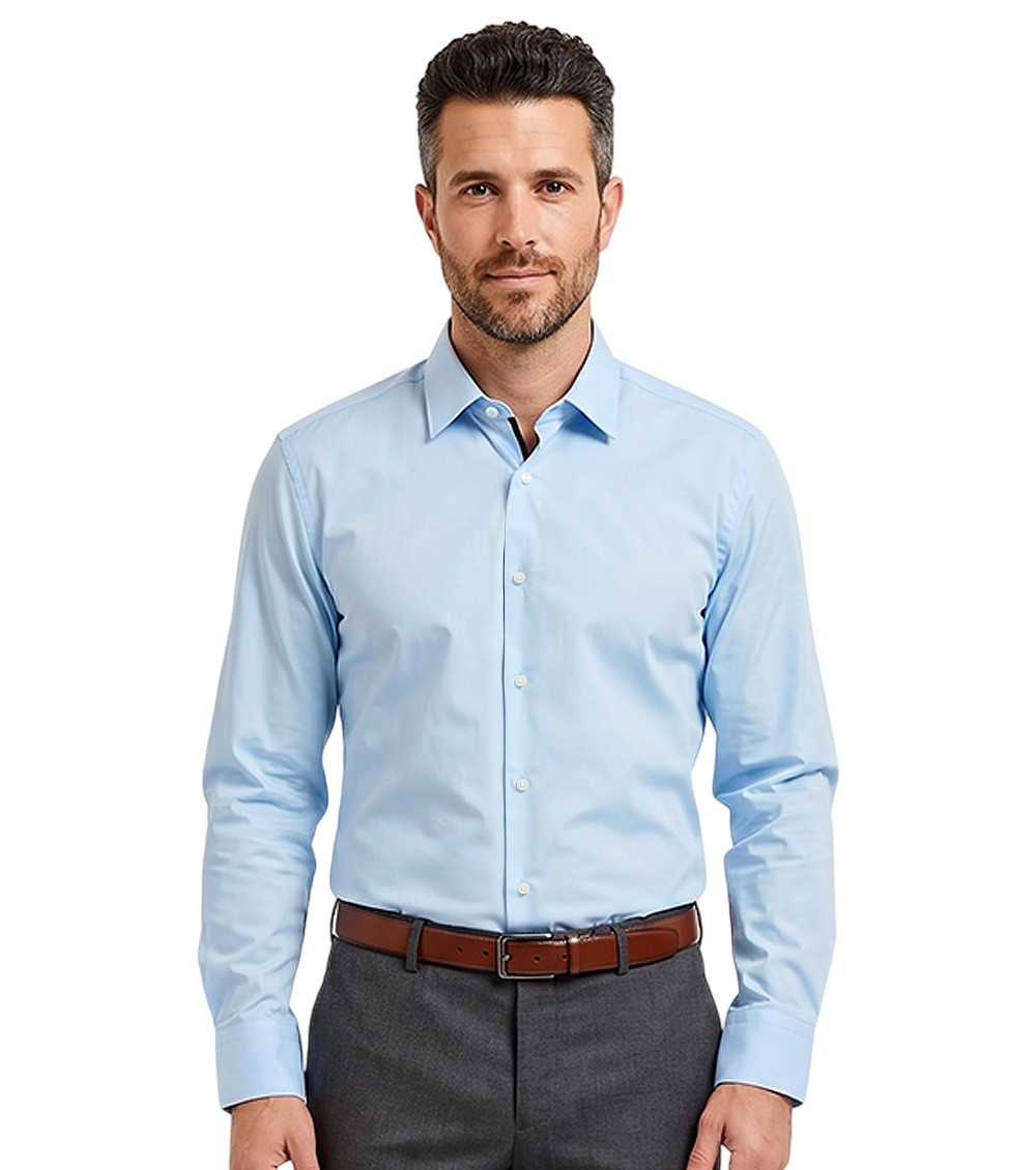 Sky Blue Solid Shirts