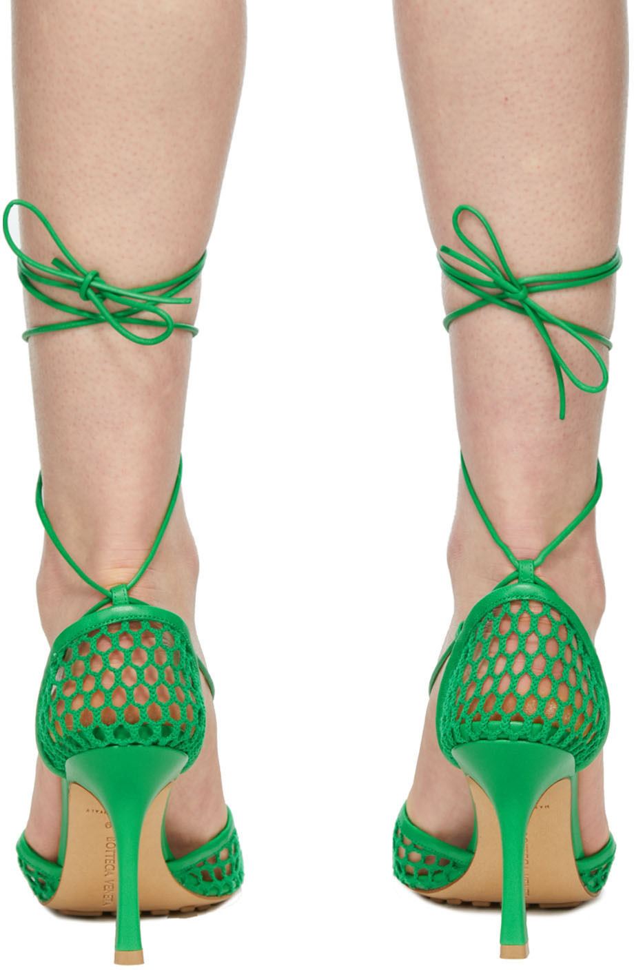 Green stretch heels