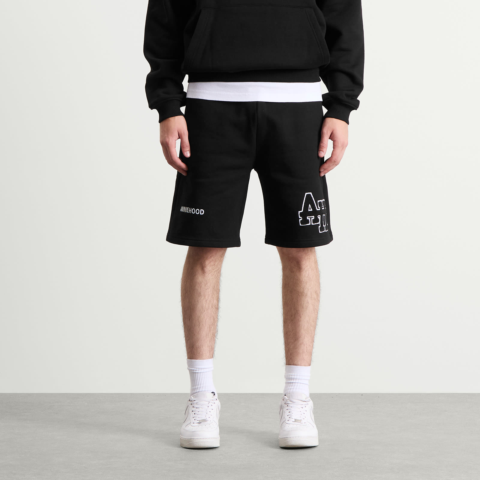 Men's College Sweat Shorts Black/Black