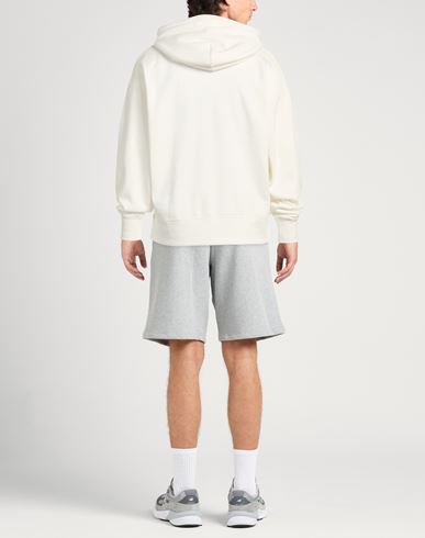 Man Sweatshirt White Size L Cotton, Polyester