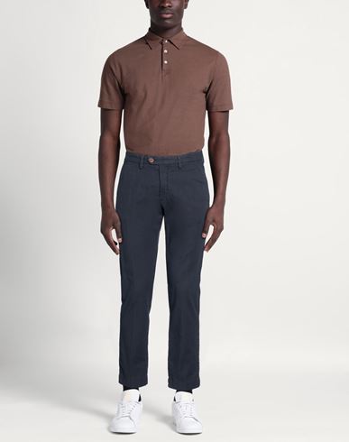 Man Pants Midnight blue Size 30 Cotton, Linen, Elastane