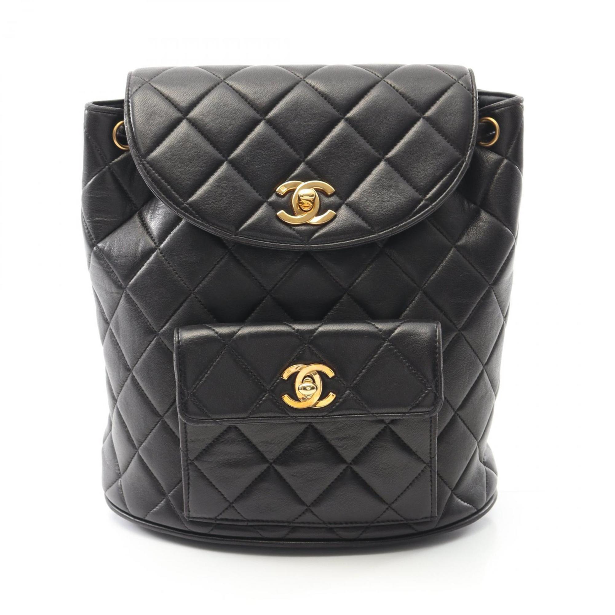 Chanel Black Leather Backpack Pre-Owned