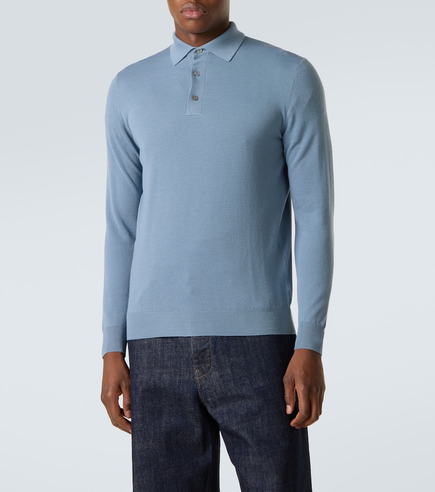 Wool polo sweater