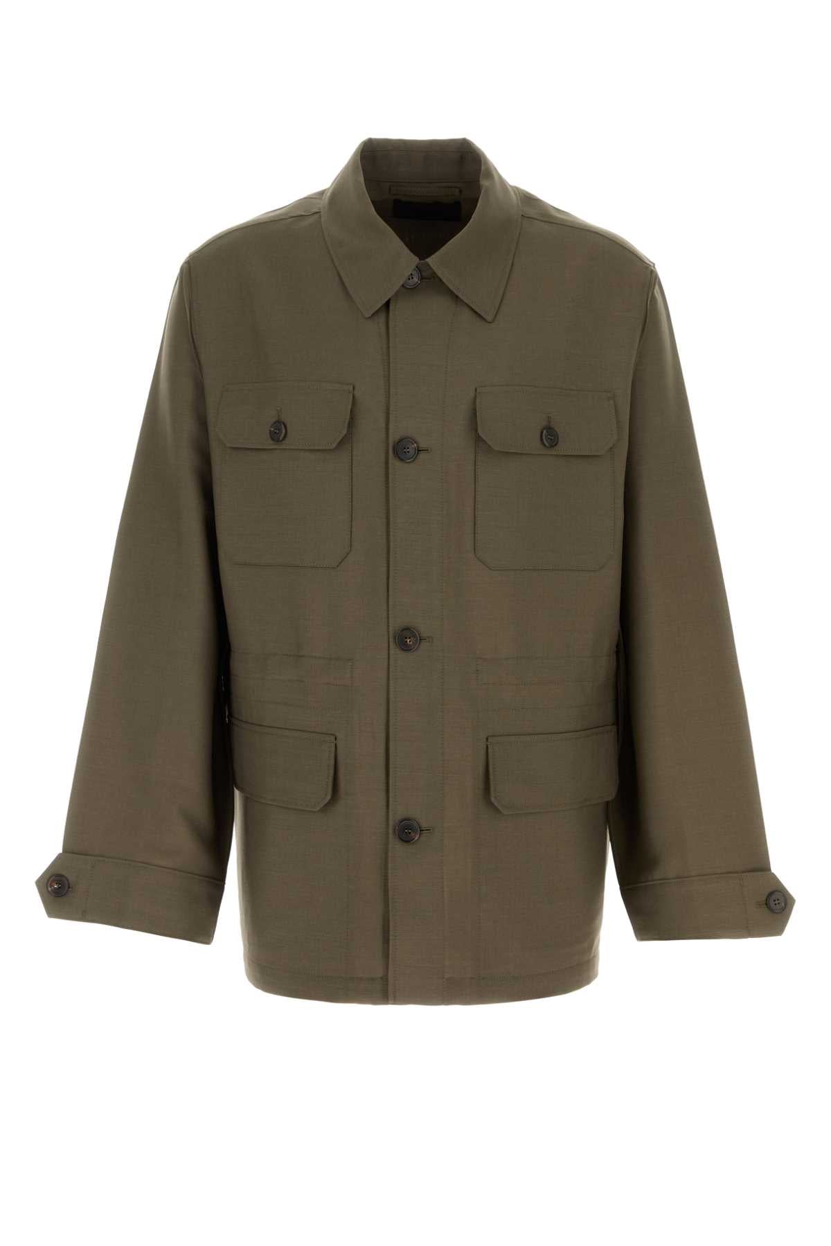 Mohair Blend Jacket — Green