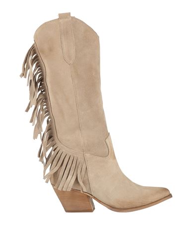 Woman Boot Beige Size 6 Leather