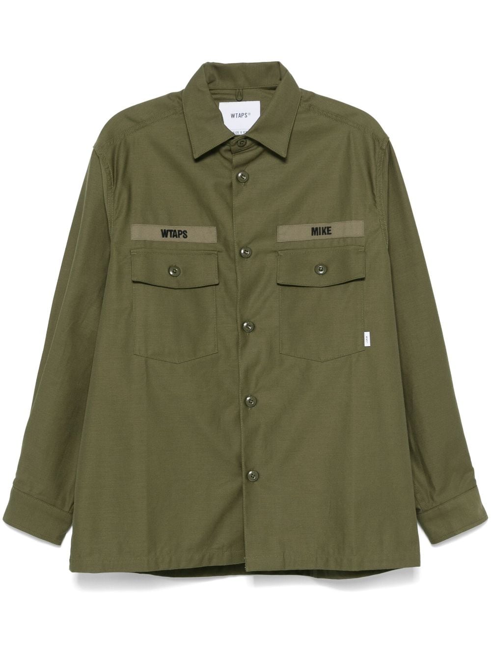 Logo-embroidered shirt - Green