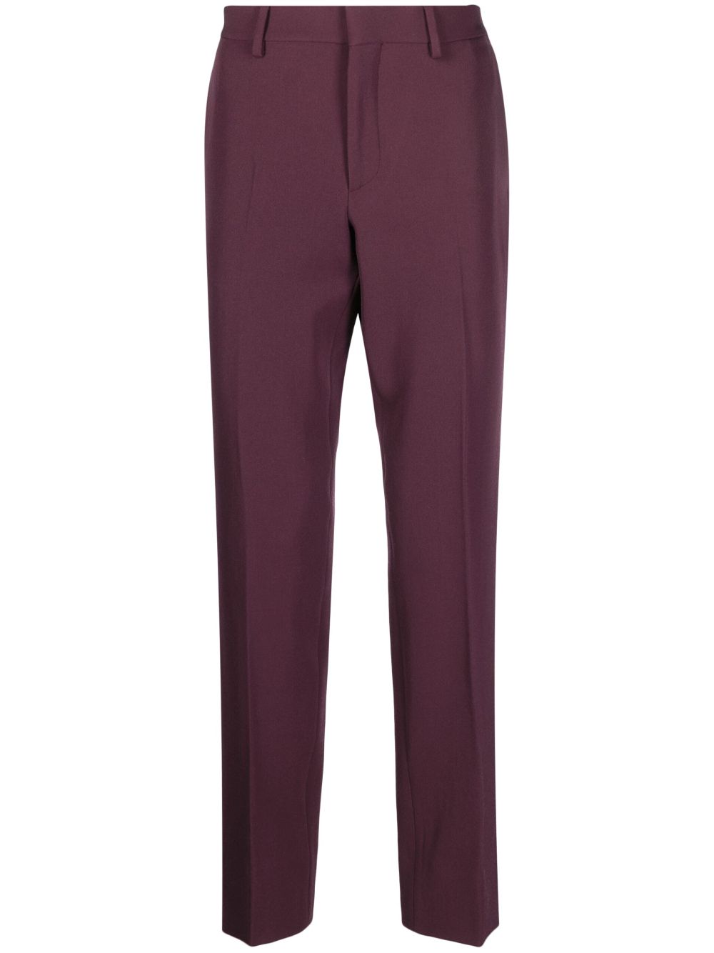 Tailored virgin-wool trousers - Purple