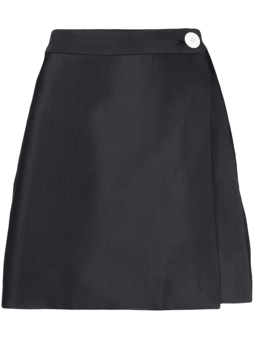 Button-detail high-waist miniskirt - Black