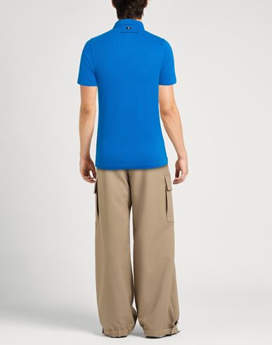Man Polo shirt Azure Size S Cotton, Elastane