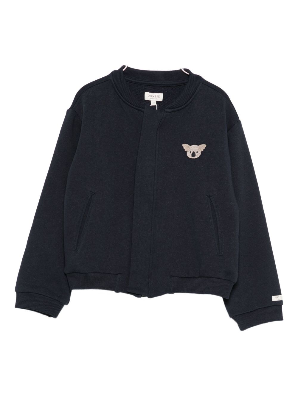Koala-embroidered bomber jacket - Blue
