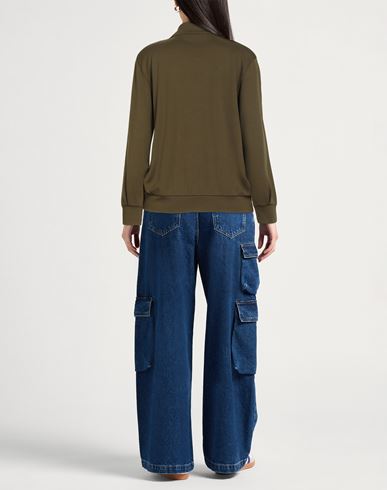 Woman Sweatshirt Military green Size S Viscose, Polyamide, Elastane