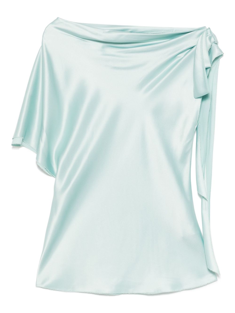 SHIATZY CHEN pearl-accent bow top - Blue